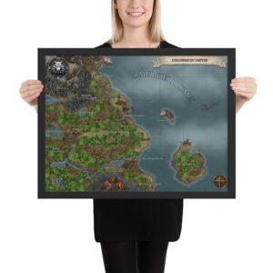 Witcheria - Map of the colonies - Framed poster